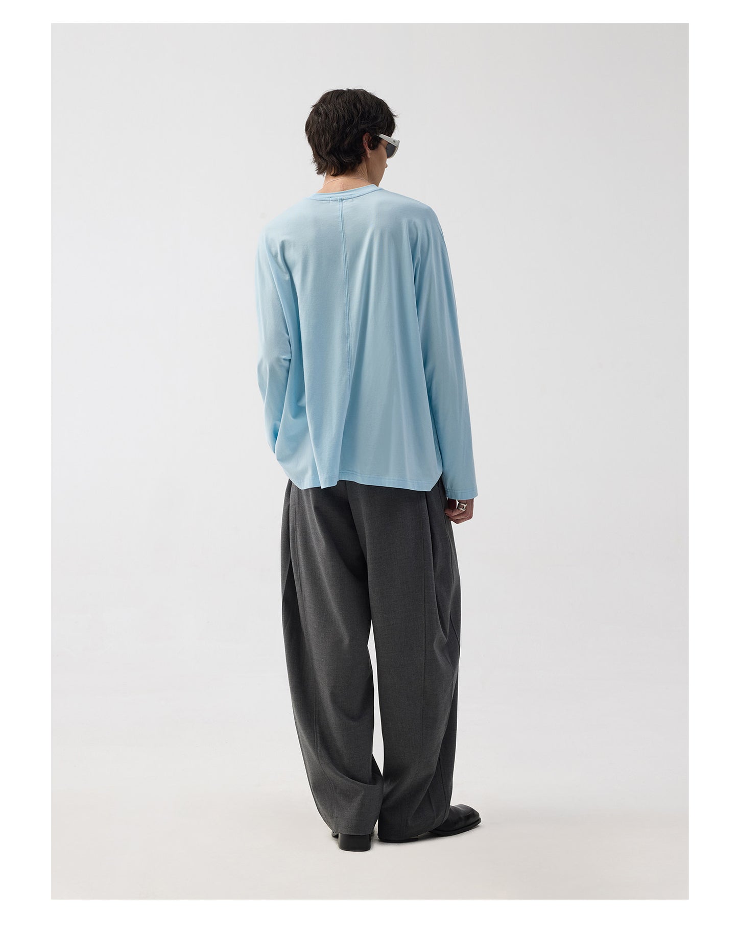 Side-Stitched Pleated Casual Pants