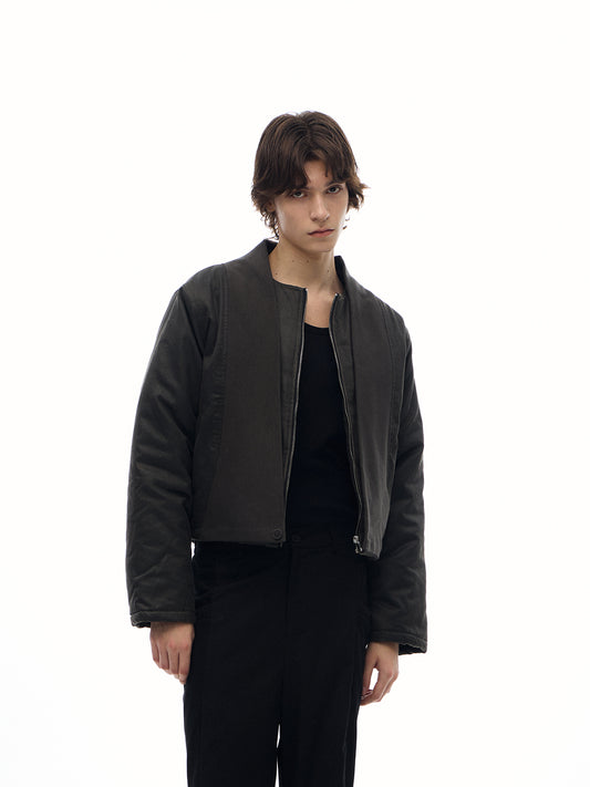 Washed and Waxed Bomber Jacket