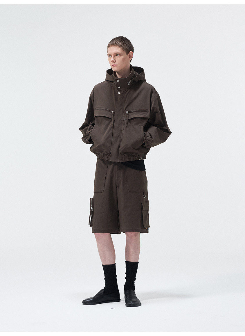 Adjustable-Waist Cargo Shorts