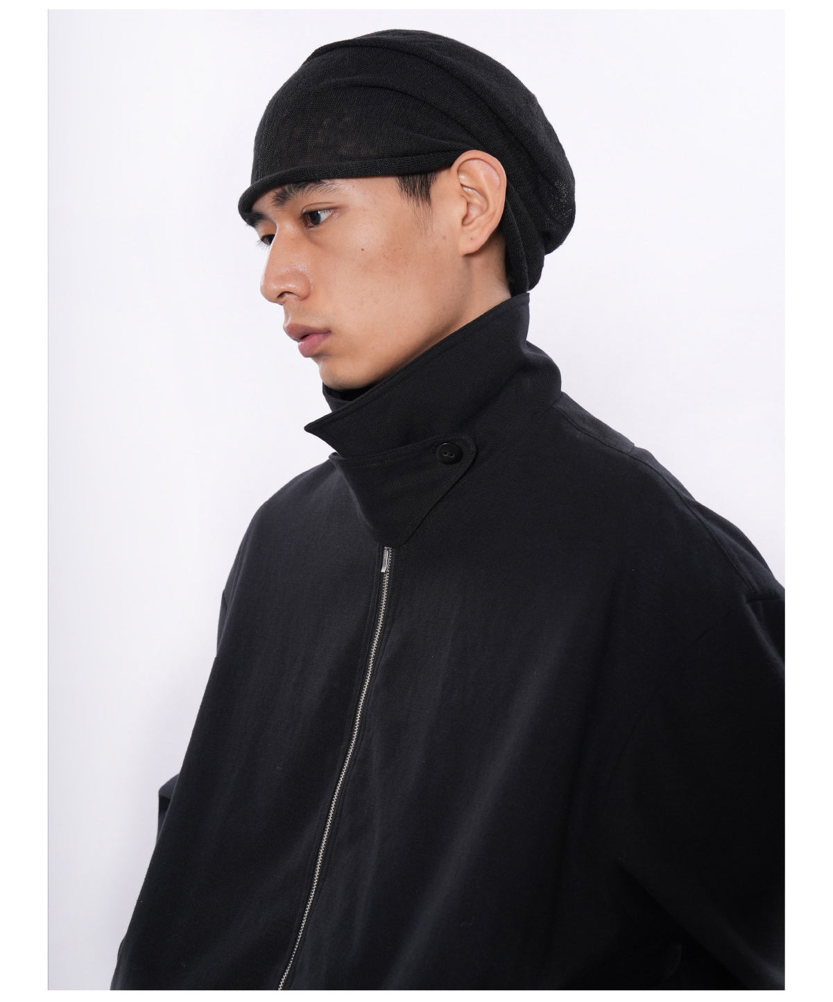 Tencel Cotton-Linen Harrington Jacket