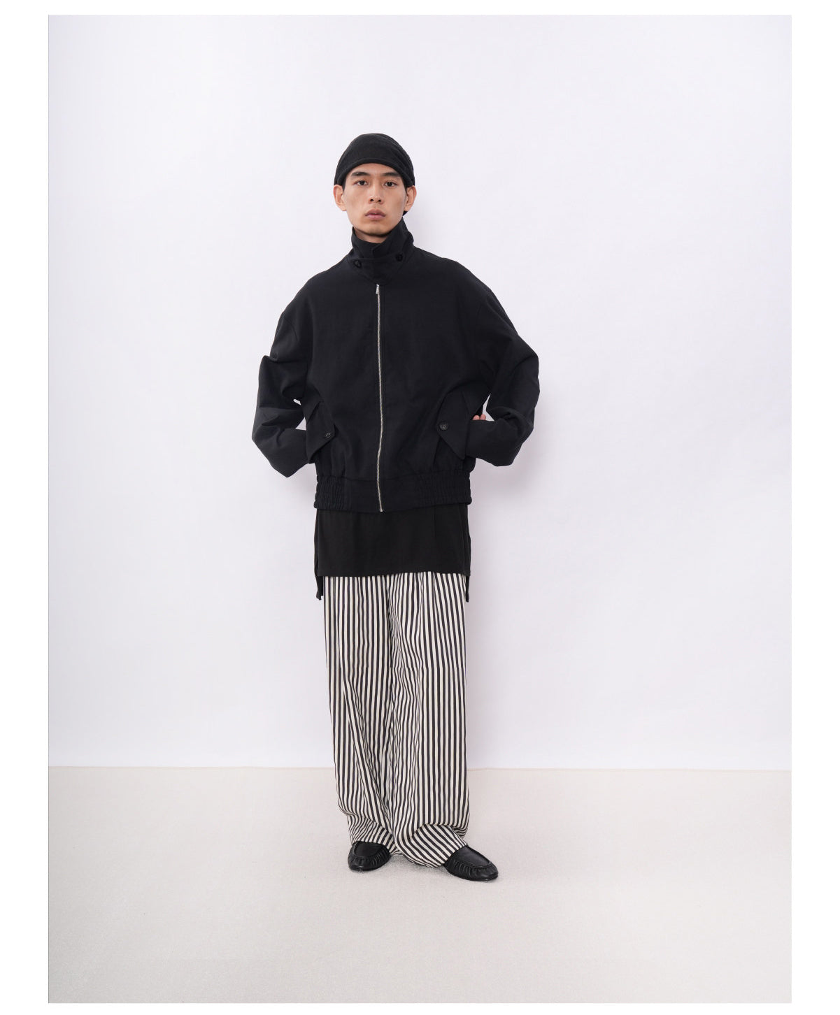 Tencel Cotton-Linen Harrington Jacket
