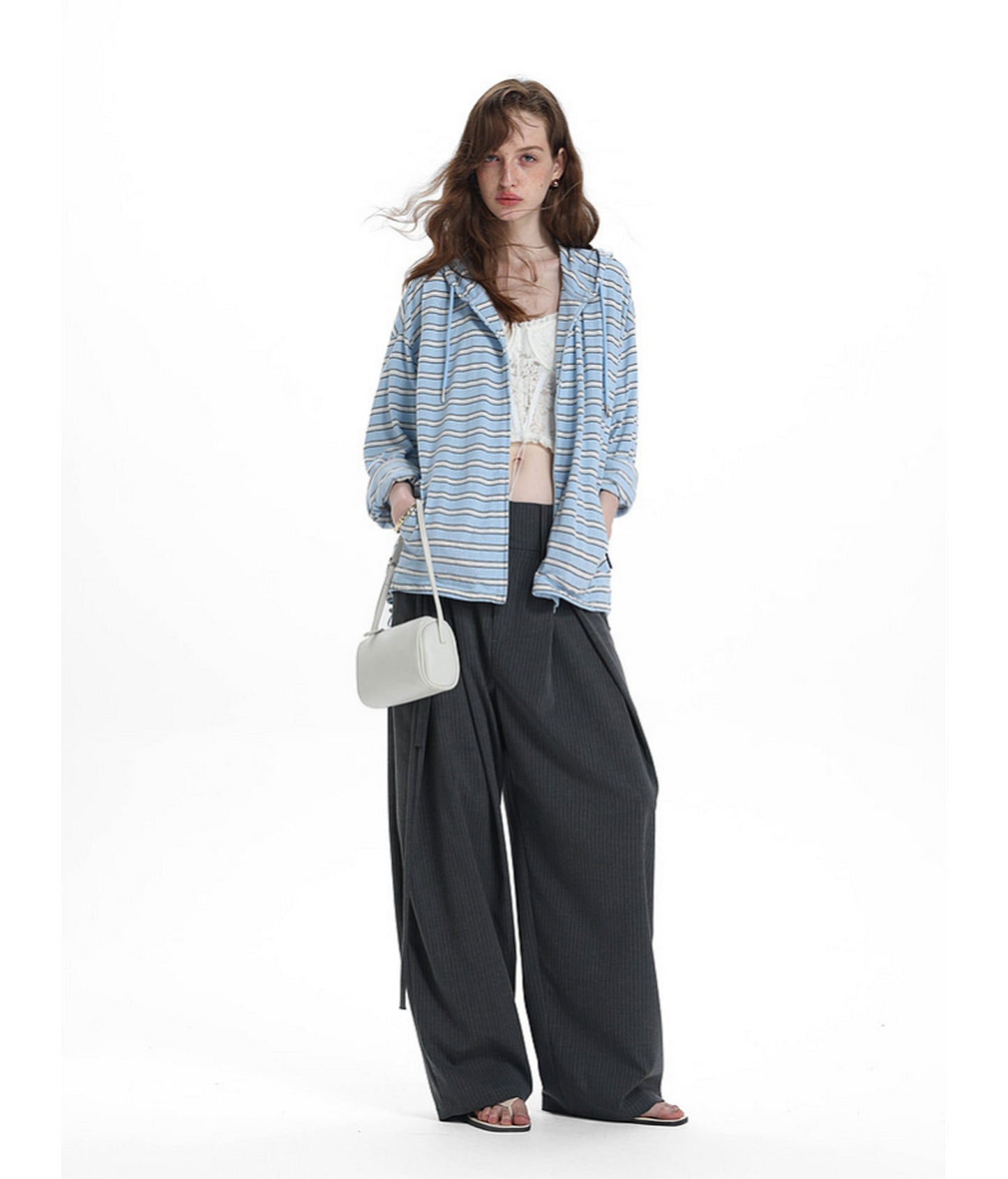 Jacket with a Drawstring Hood　