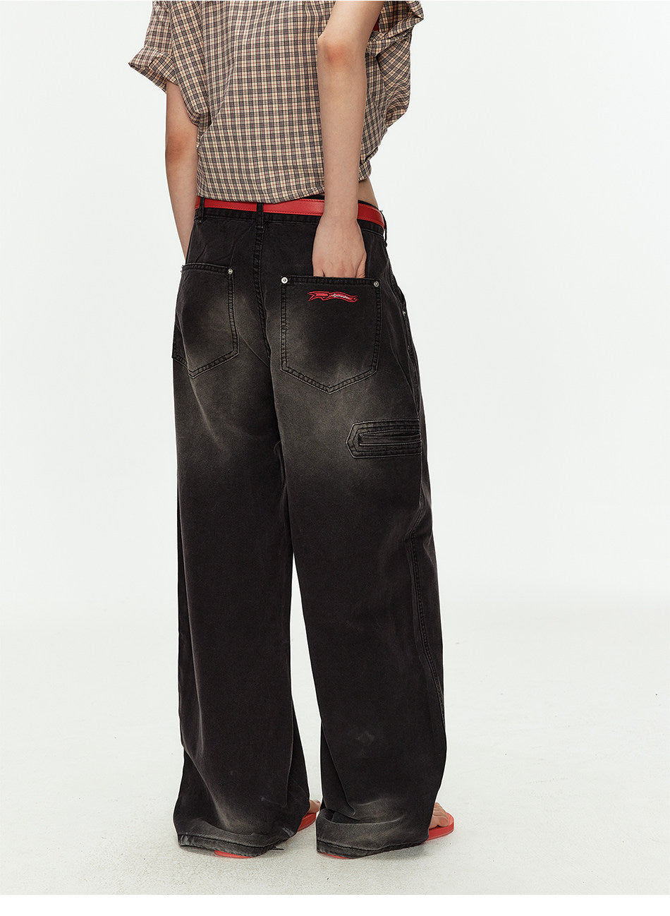 Retro Loose-Fit Wide-Leg Jeans