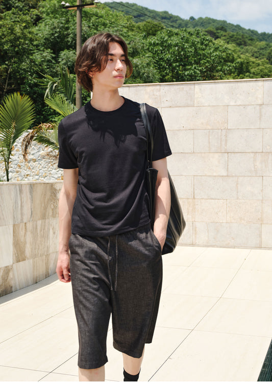 Basic Straight-Shoulder T-Shirt