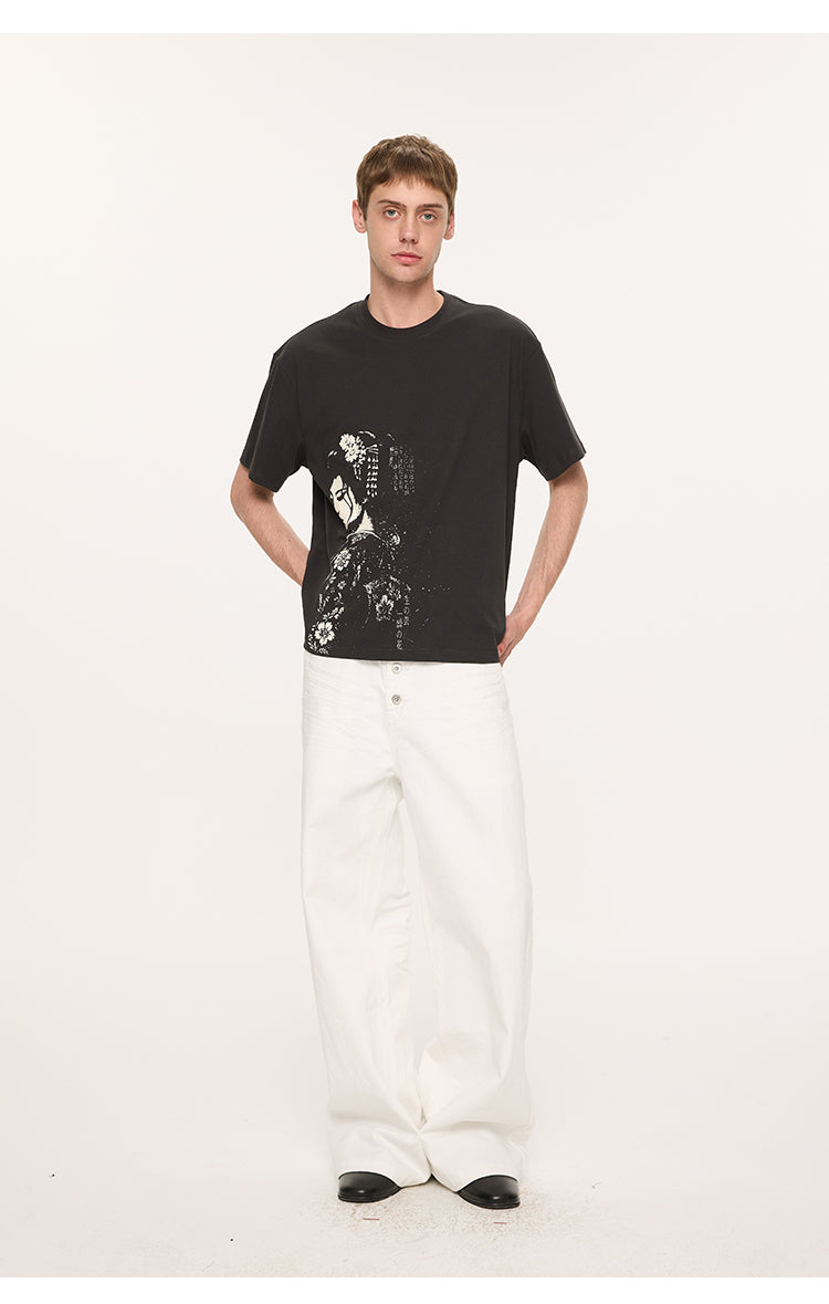 Portrait print T-shirt