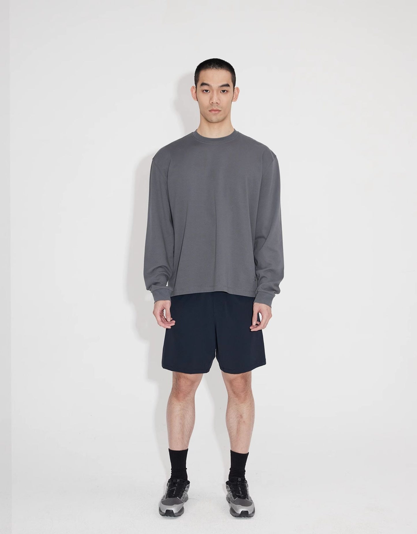 Natural wide shoulder T-shirt