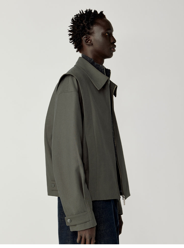 Wide Double-Zipper Jacket