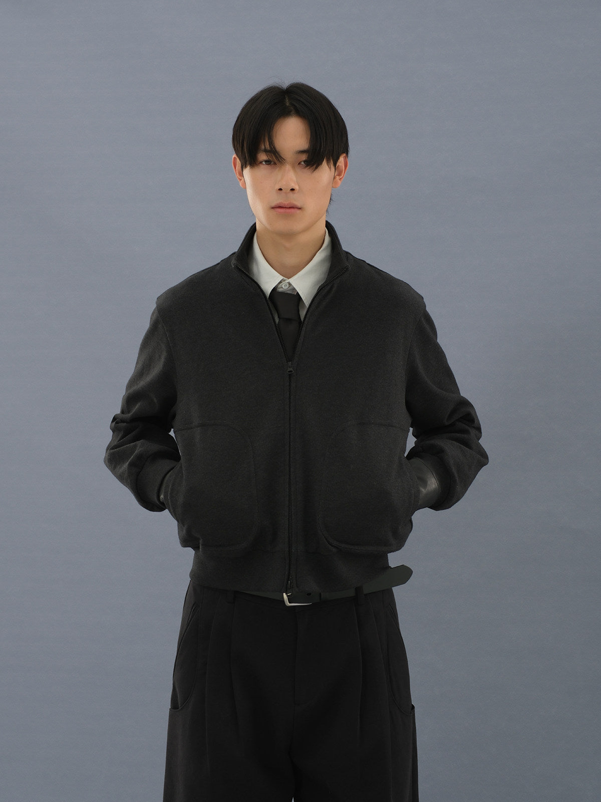 Fitted Zipper Sweatshirt