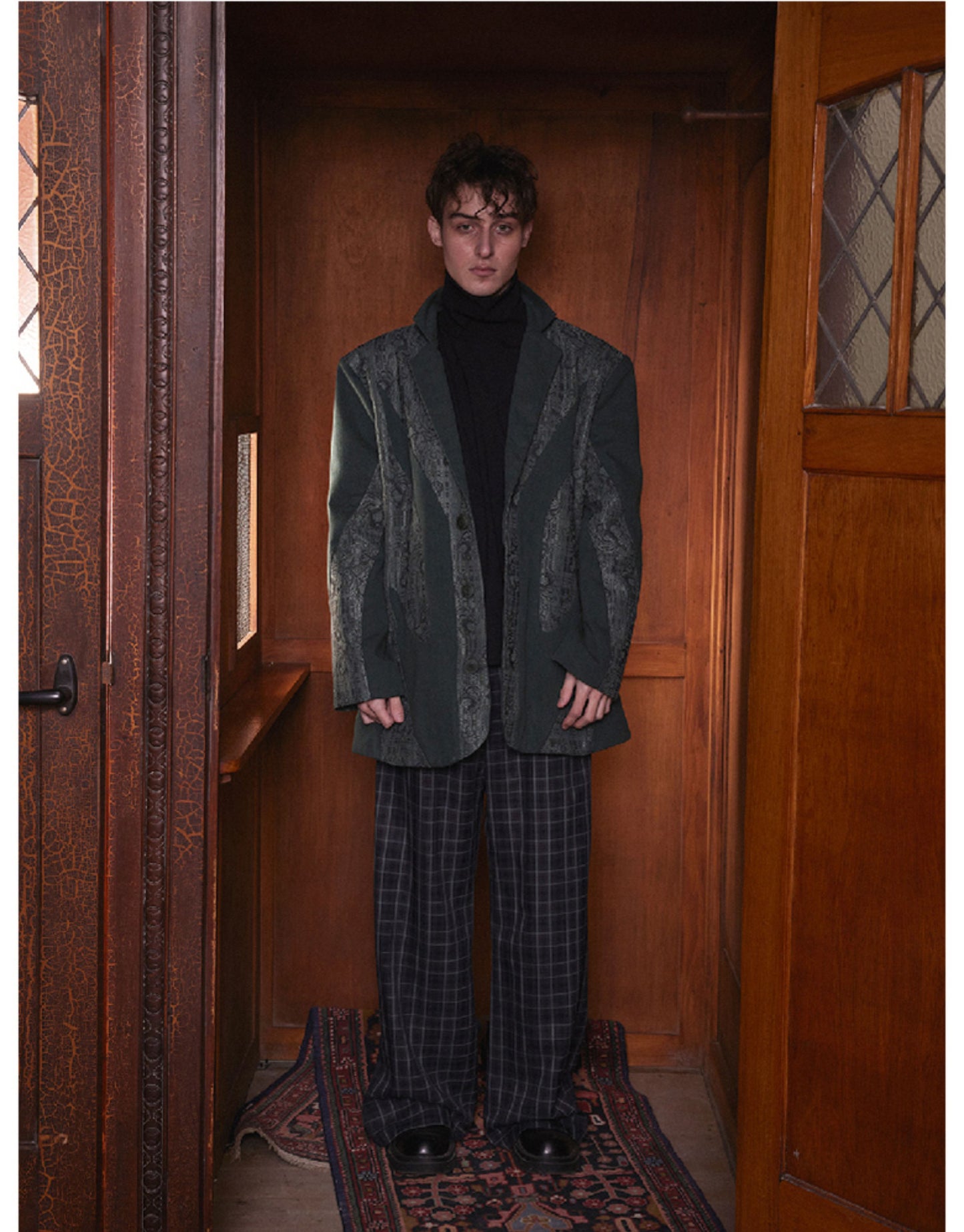 Retro Splicing Loose Jacket