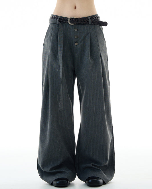 Drape Stripe Casual Pants