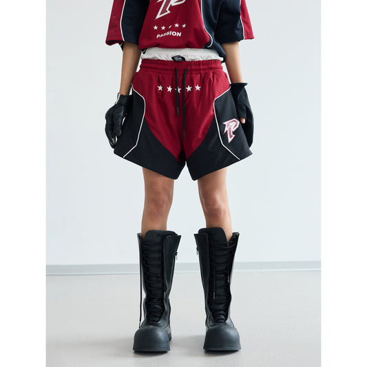 Color-matching retro quick-drying shorts