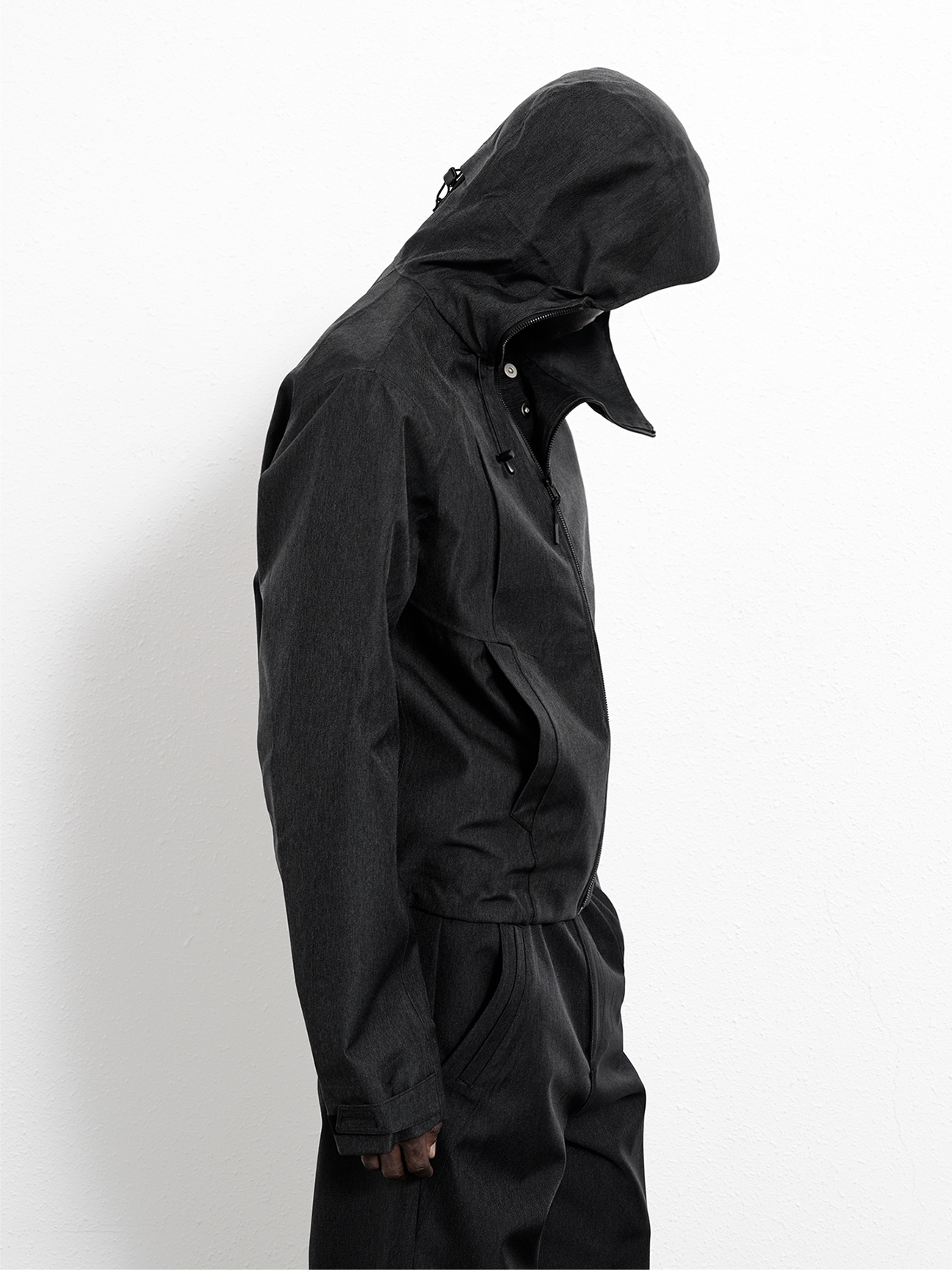 Side zipper waterproof jacket