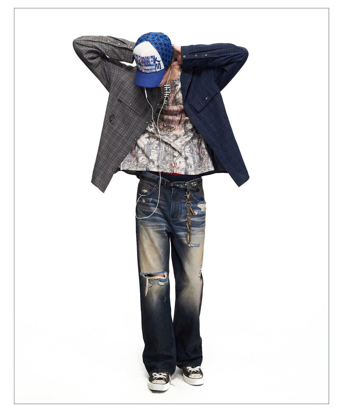 Color-Block Embroidered Shirt