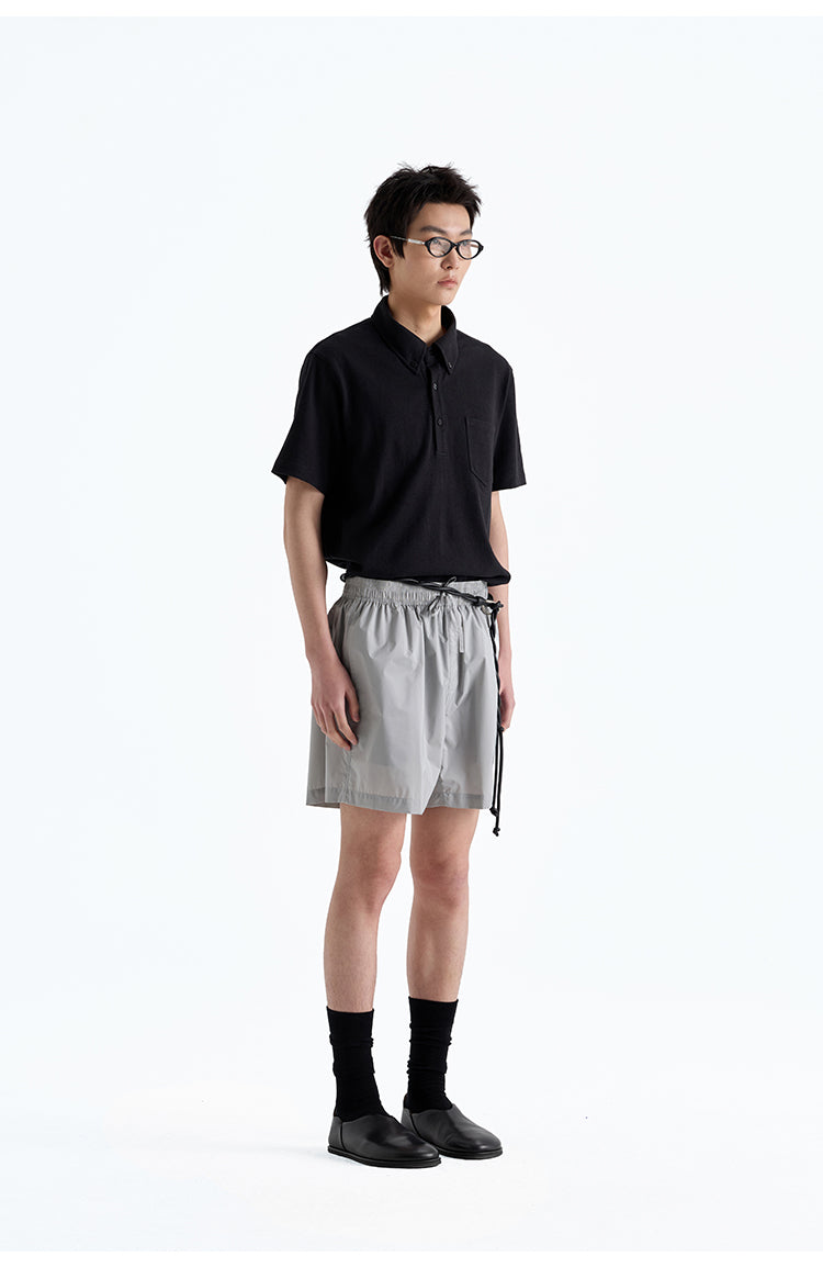 Cotton blend polo shirt
