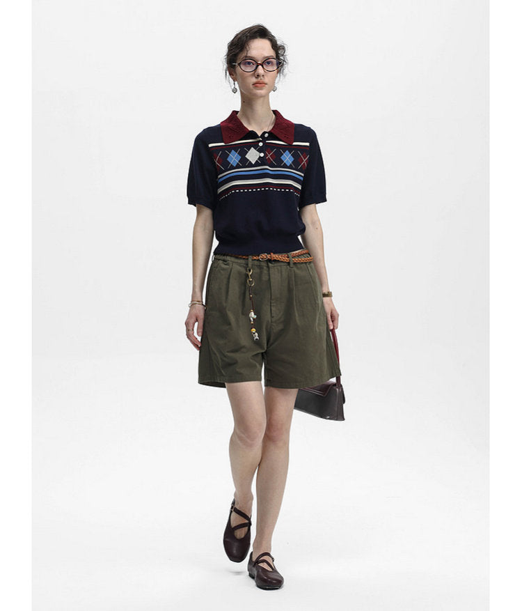 Lightweight knit polo shirt