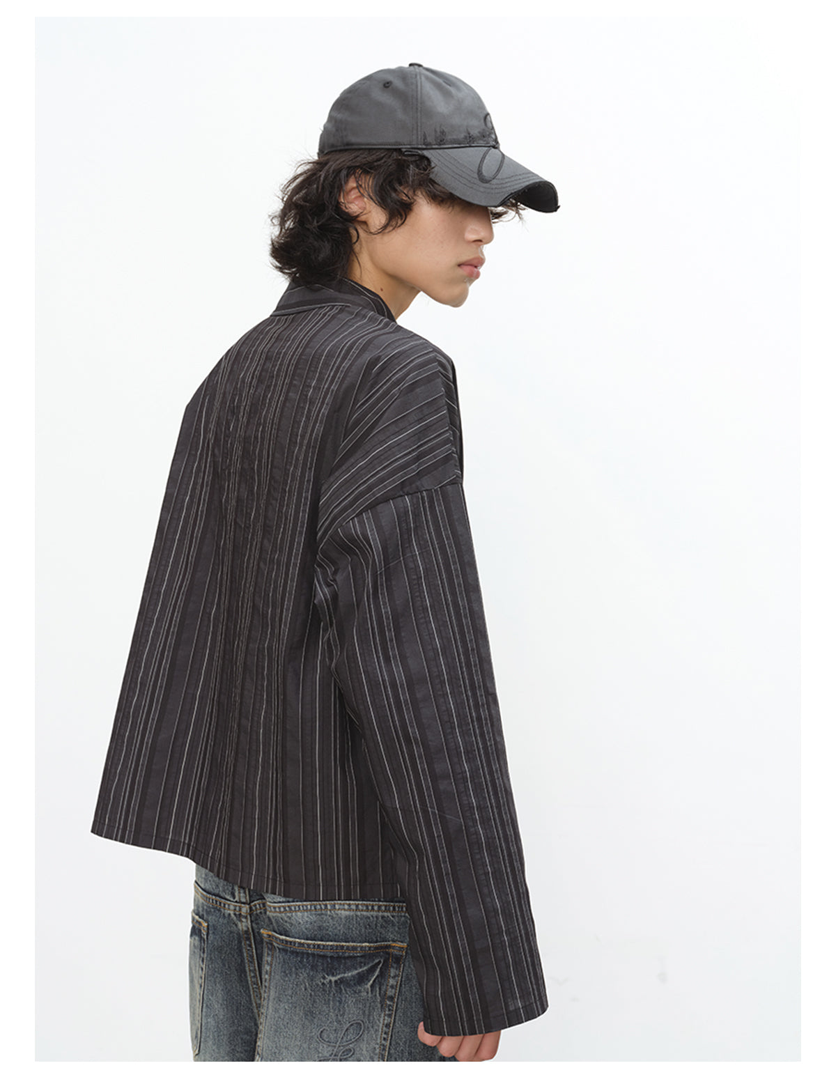 Distressed Cap with Embroidery