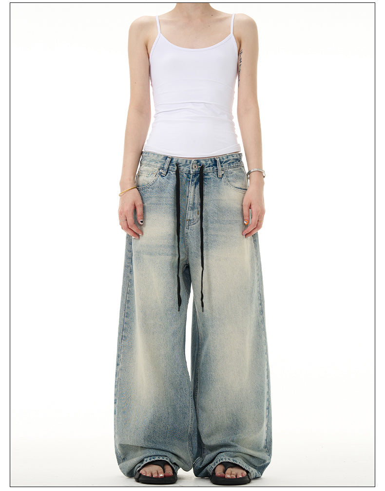 Retro Washed Light Color Jeans