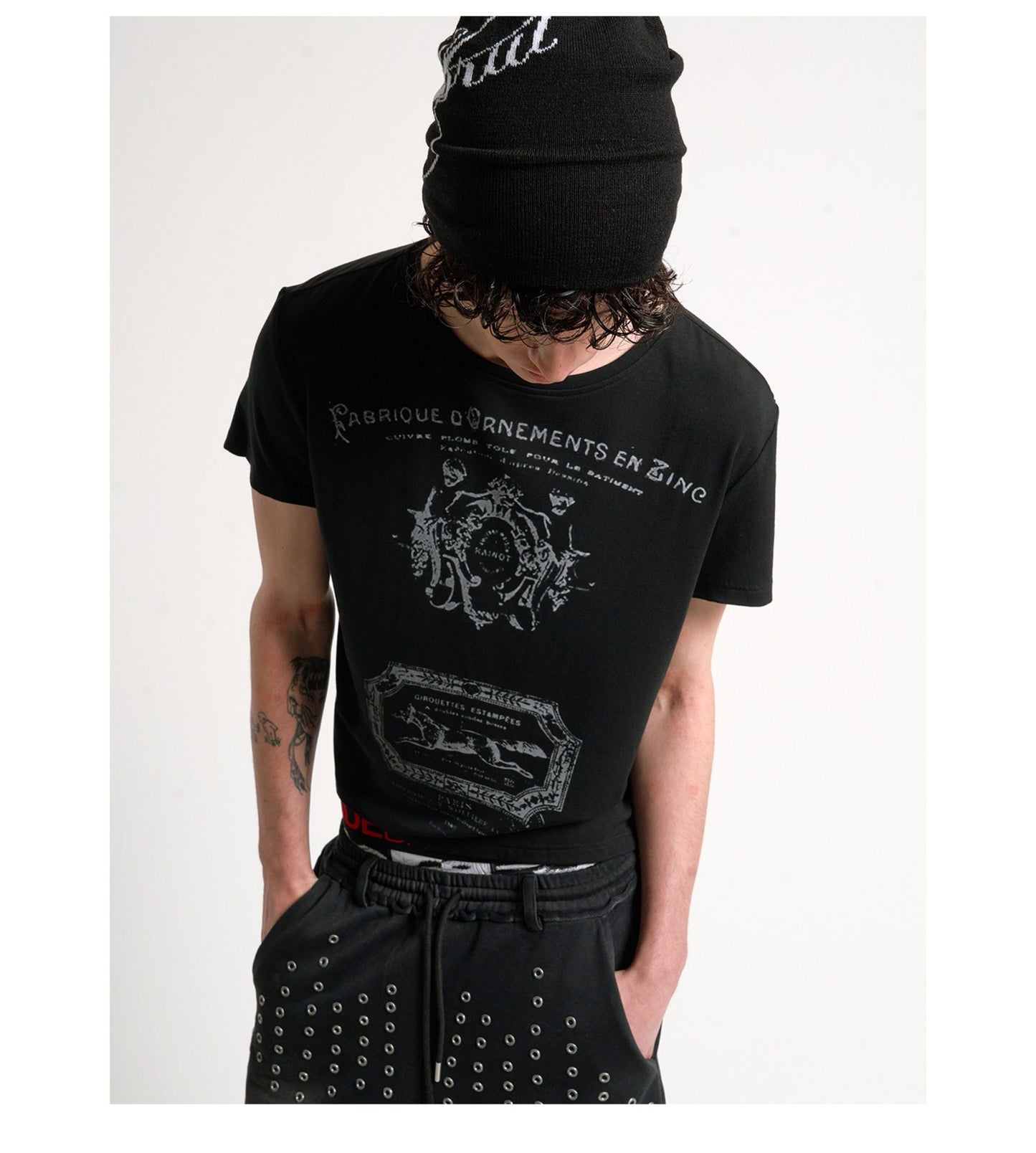 Stamp-Printed T-Shirt