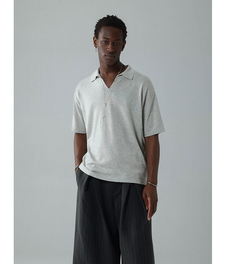 Small V-neck polo shirt