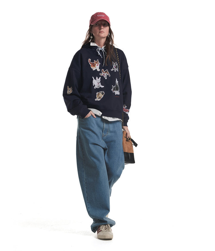 Printed Fleece Hoodie