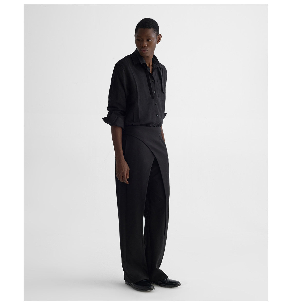 Waistband Wide-Leg Pants