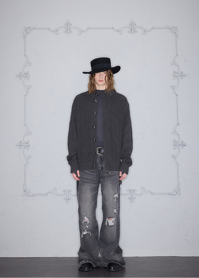 Stand Collar Cardigan