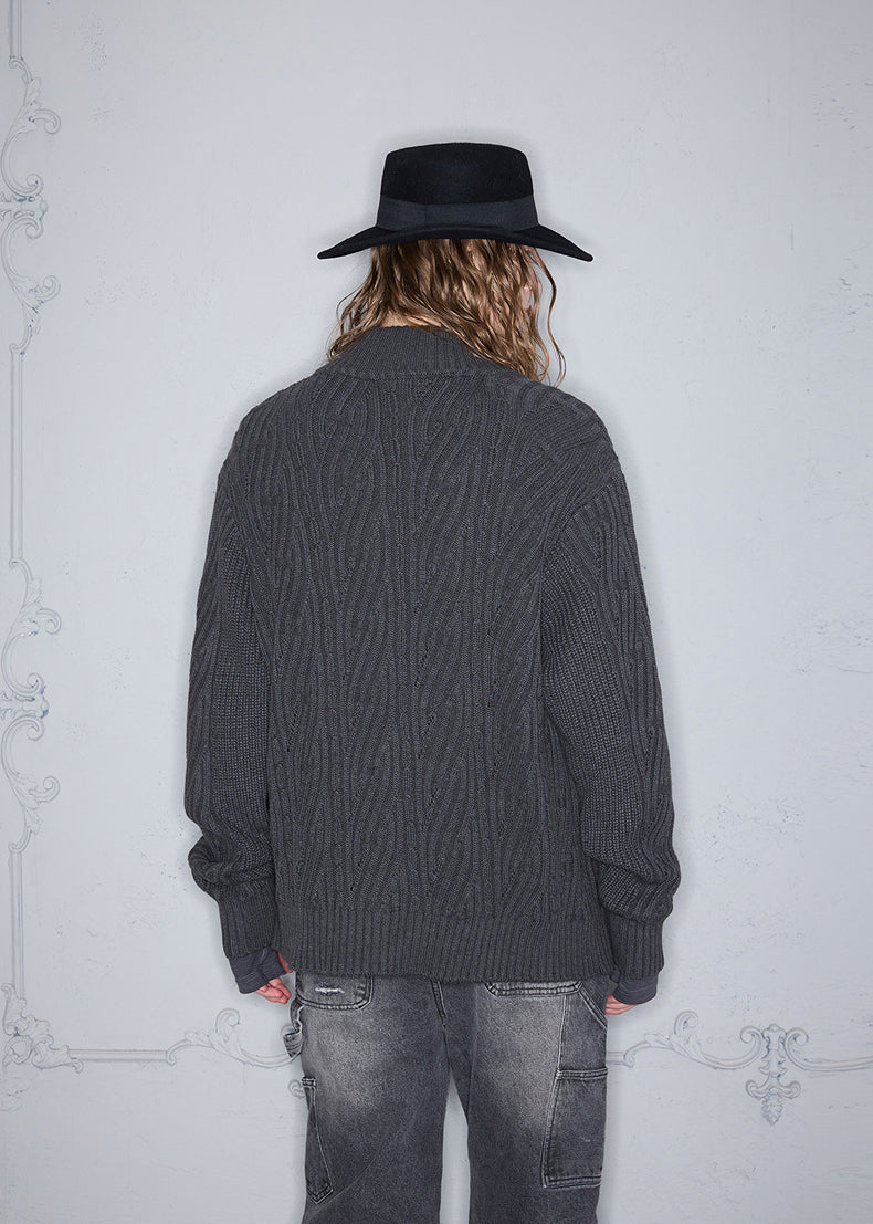 Stand Collar Cardigan