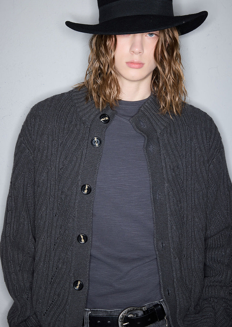 Stand Collar Cardigan