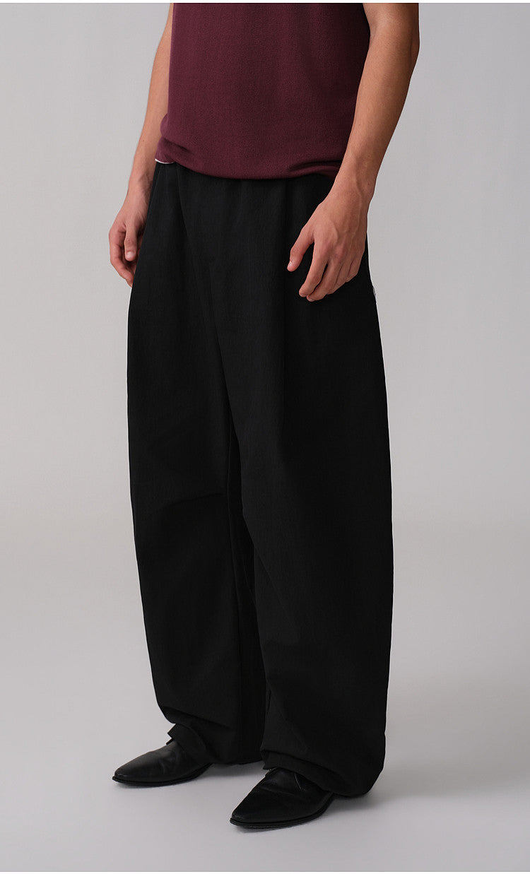 Simitara Pleated Elastic-Waist Casual Work Pants