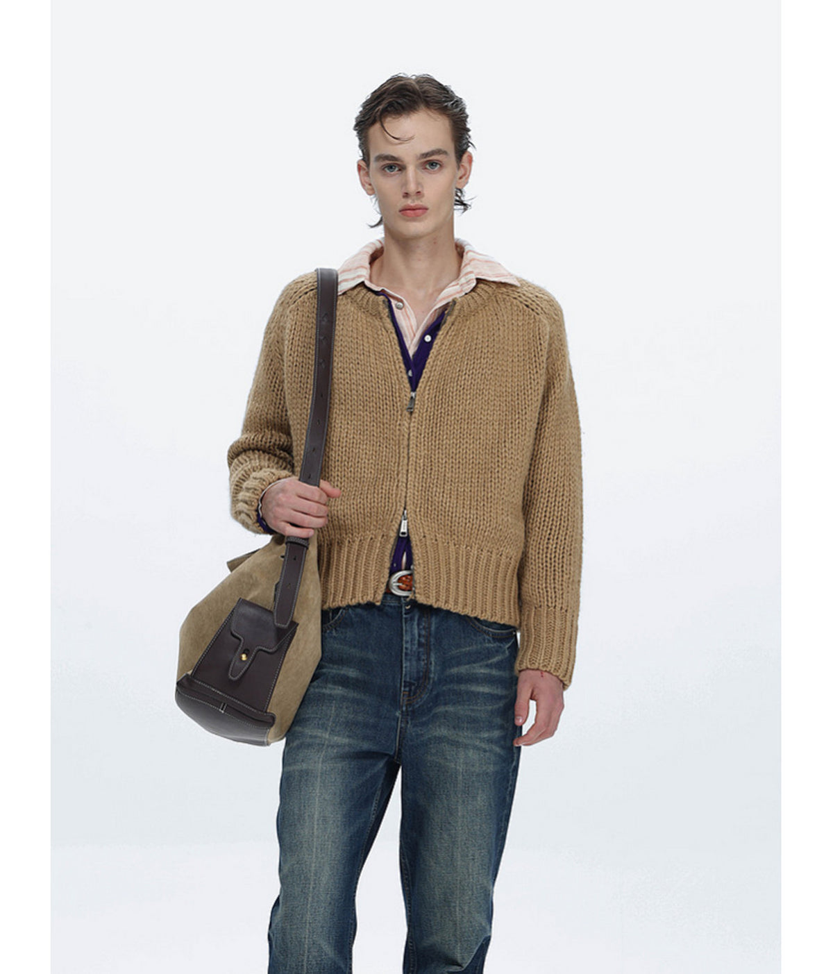 Short-Fit Waist Cardigan