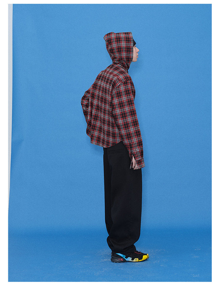 Brushed Short Hooded Shirt