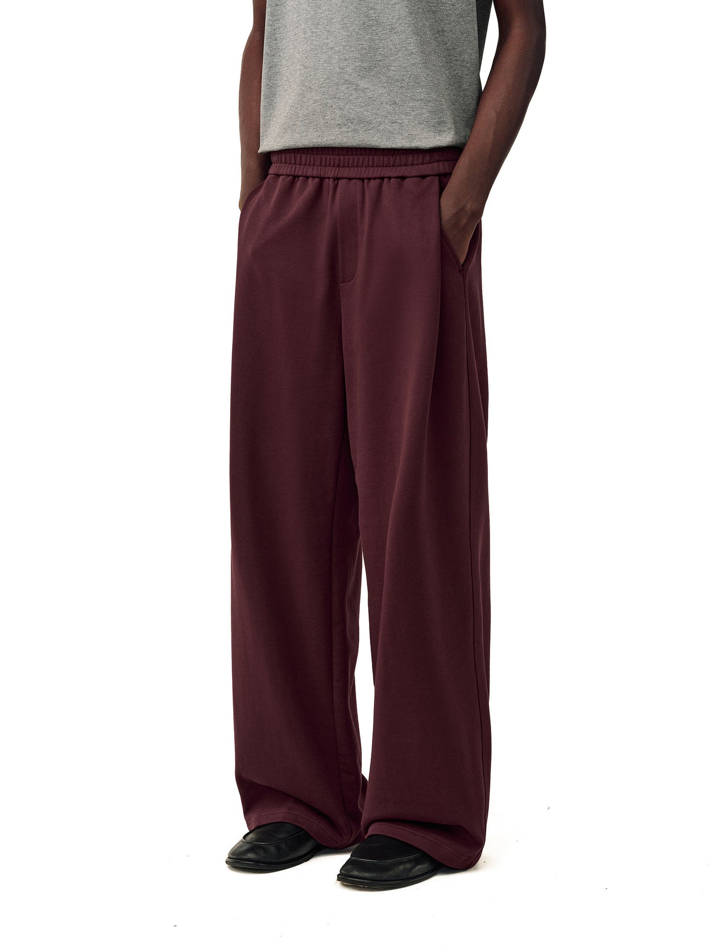 Side-Pleated Sweatpants