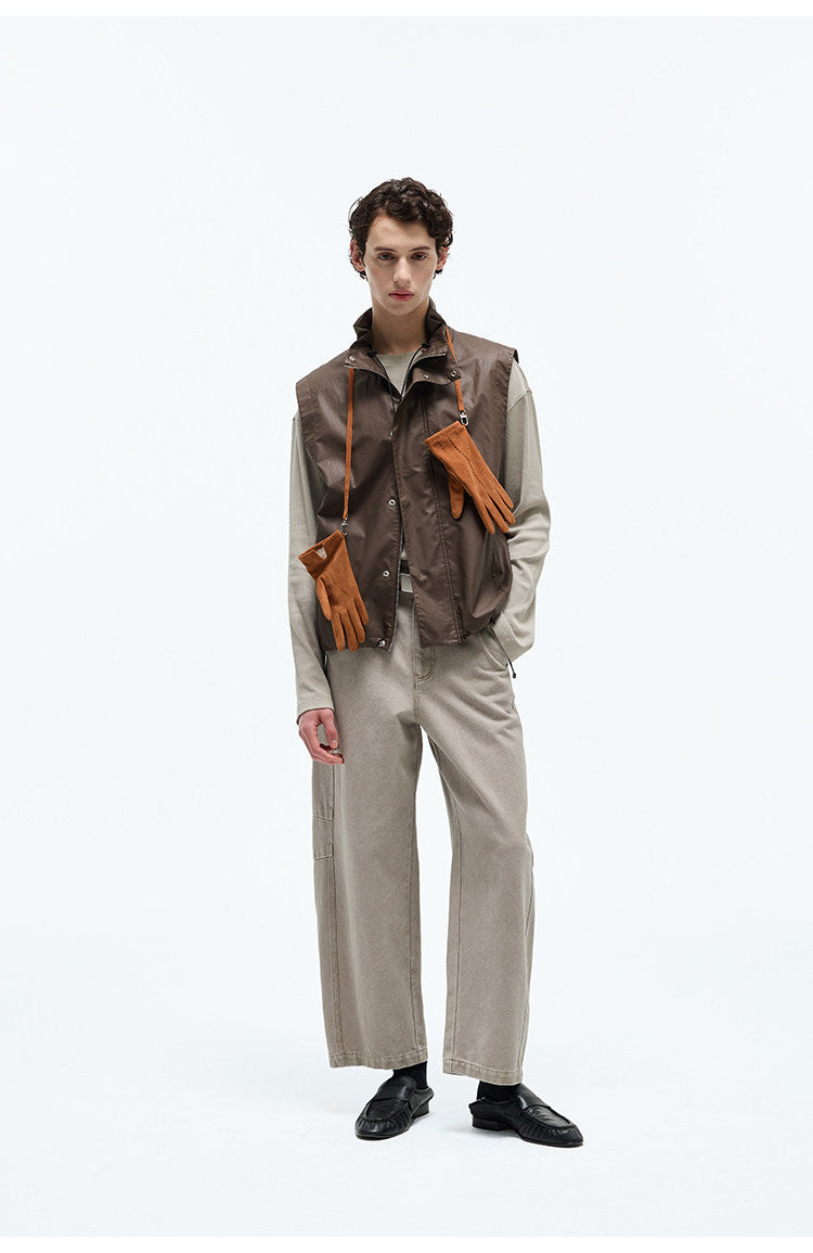 Narrow Crew Neck Basic T-Shirt