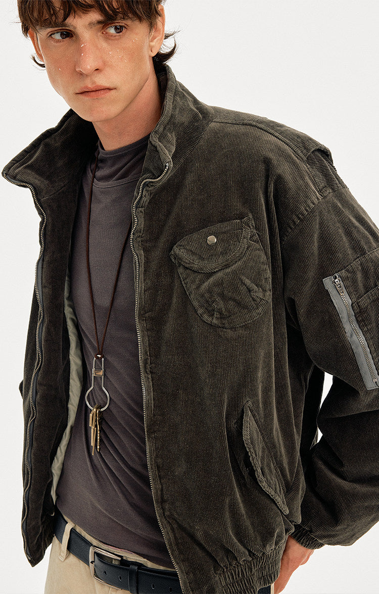 Stylish Corduroy Workwear Jacket