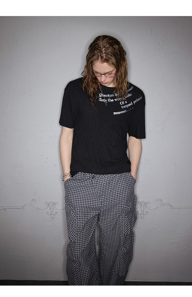 Deconstructed letter print T-shirt