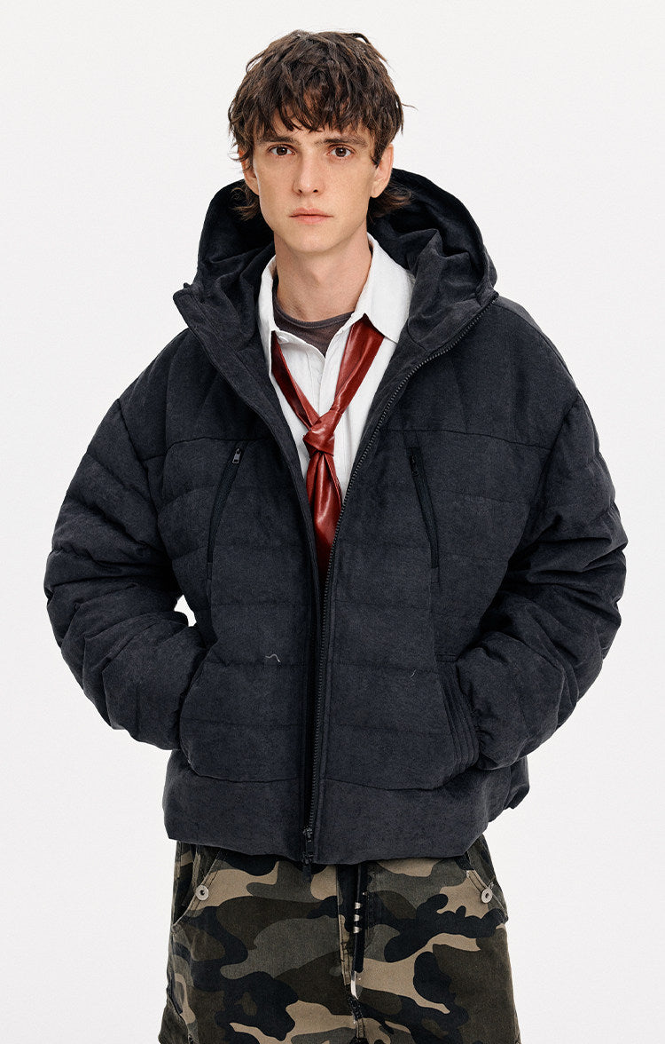 Unisex Minimalist Hooded Down Jacket