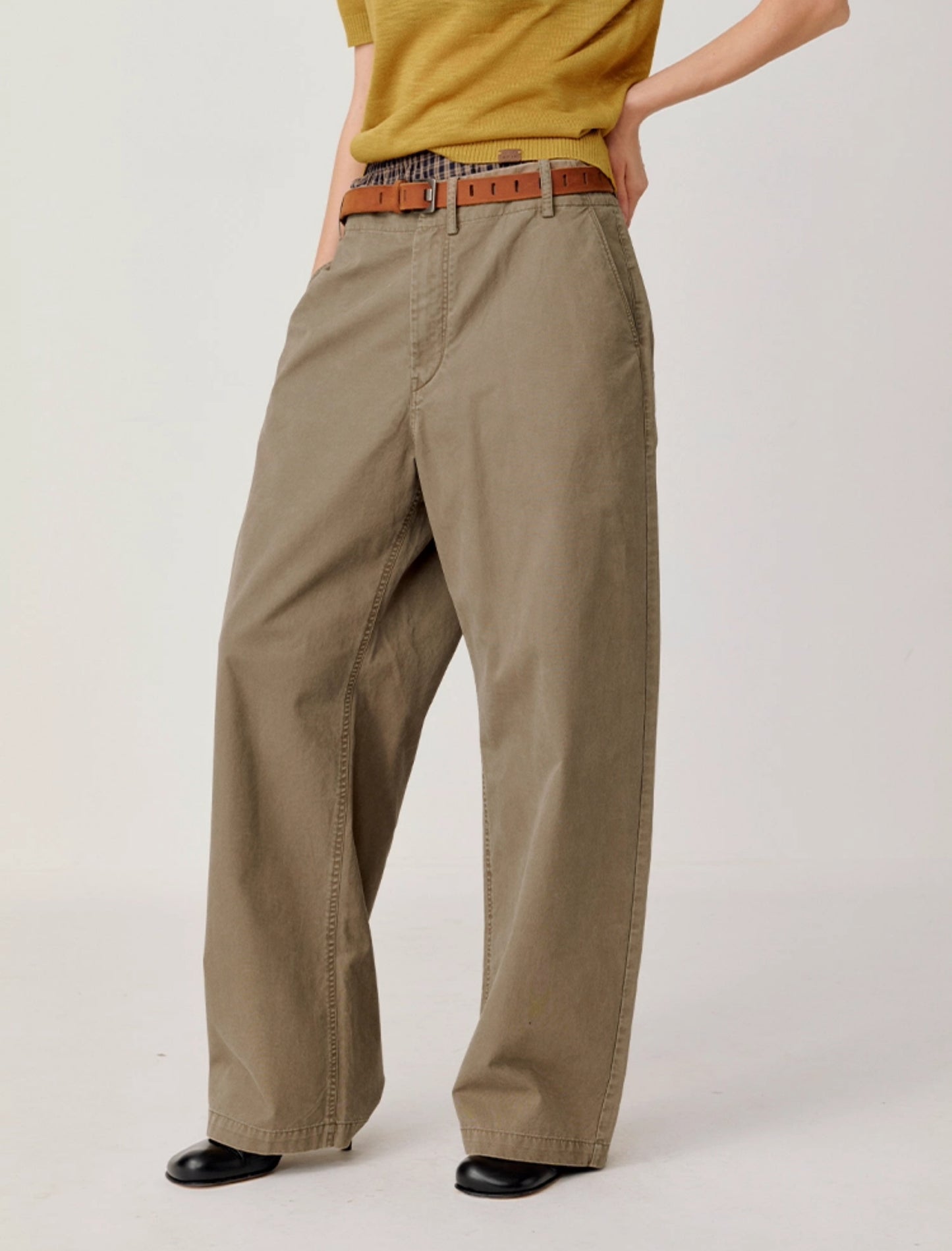 Wash Straight Casual Pants