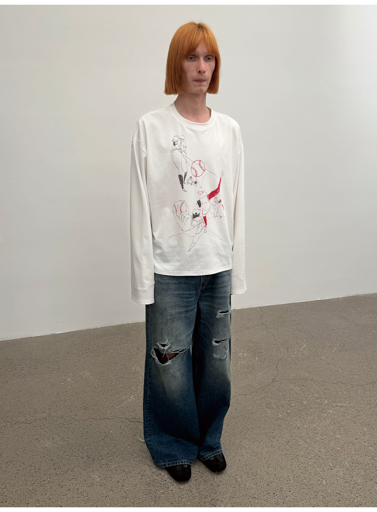 Loose Straight-Fit Denim Pants