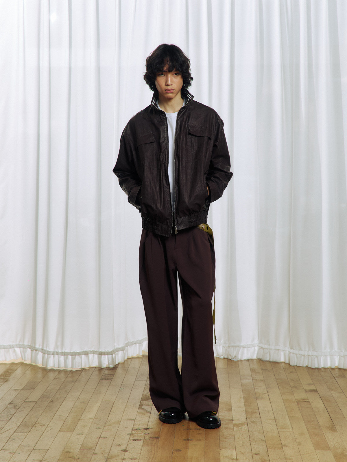Waxed Leather Coated Jacket