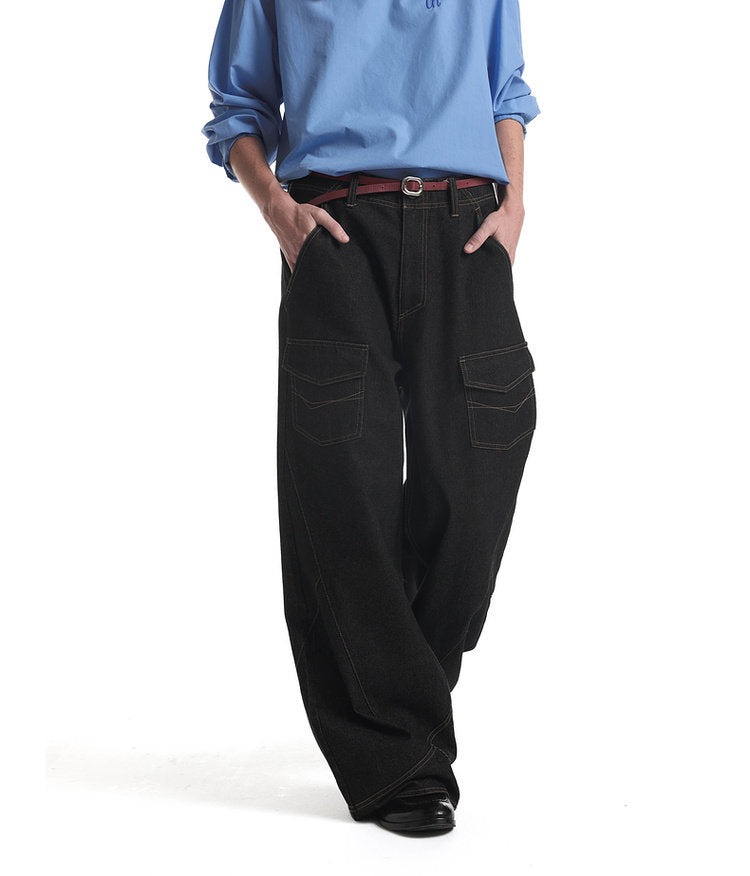 High-Stitch Multi-Pocket Jeans