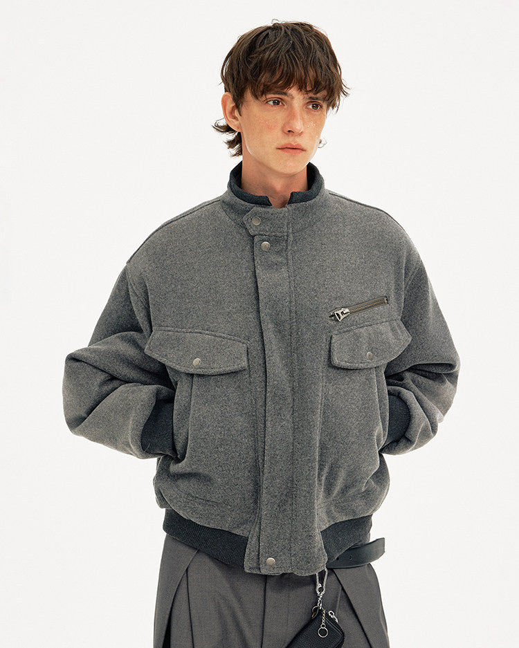 Stand Collar Workwear Jacket