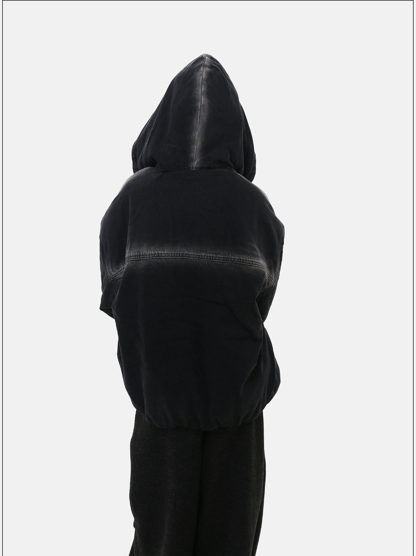 Loose-Fit Hooded Denim Jacket