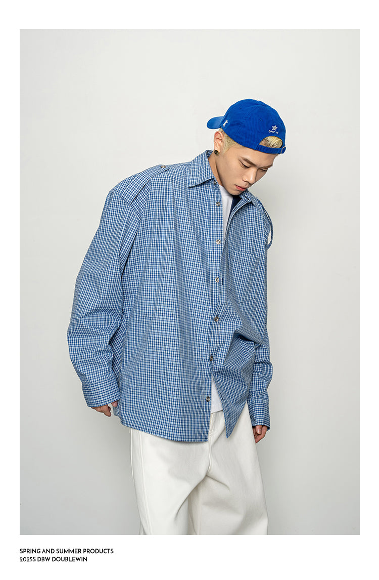 Retro 3D Check Shirt