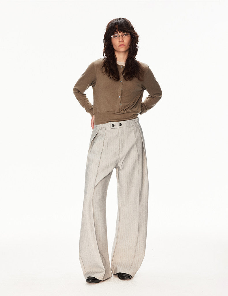 Striped Wide-Leg Pants