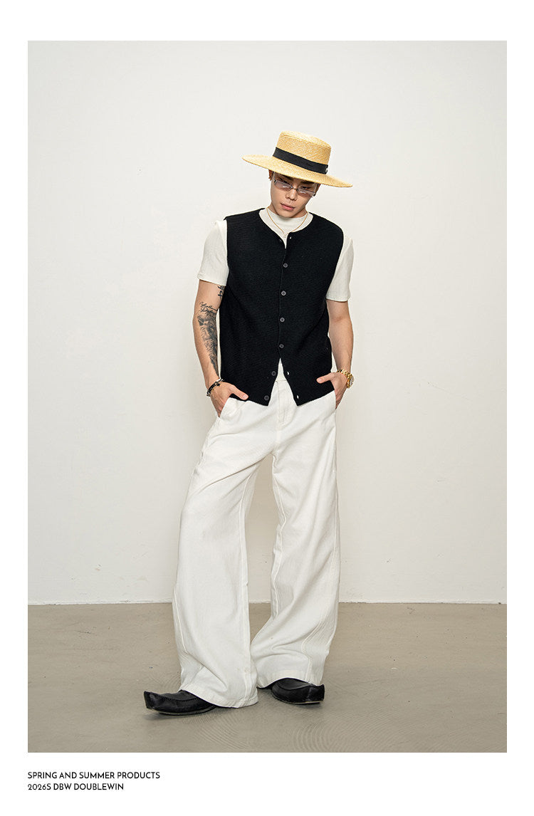 Stylish Straight-Leg White Jeans