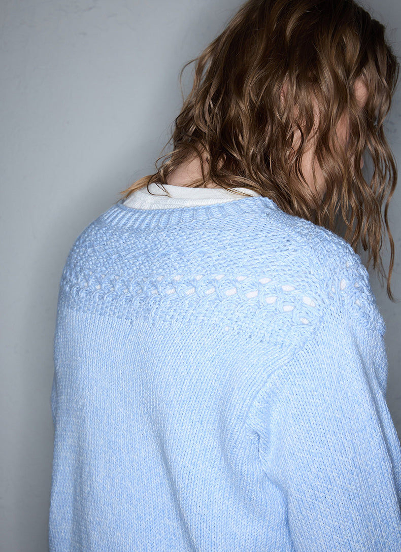 Hollow-Knit Cardigan