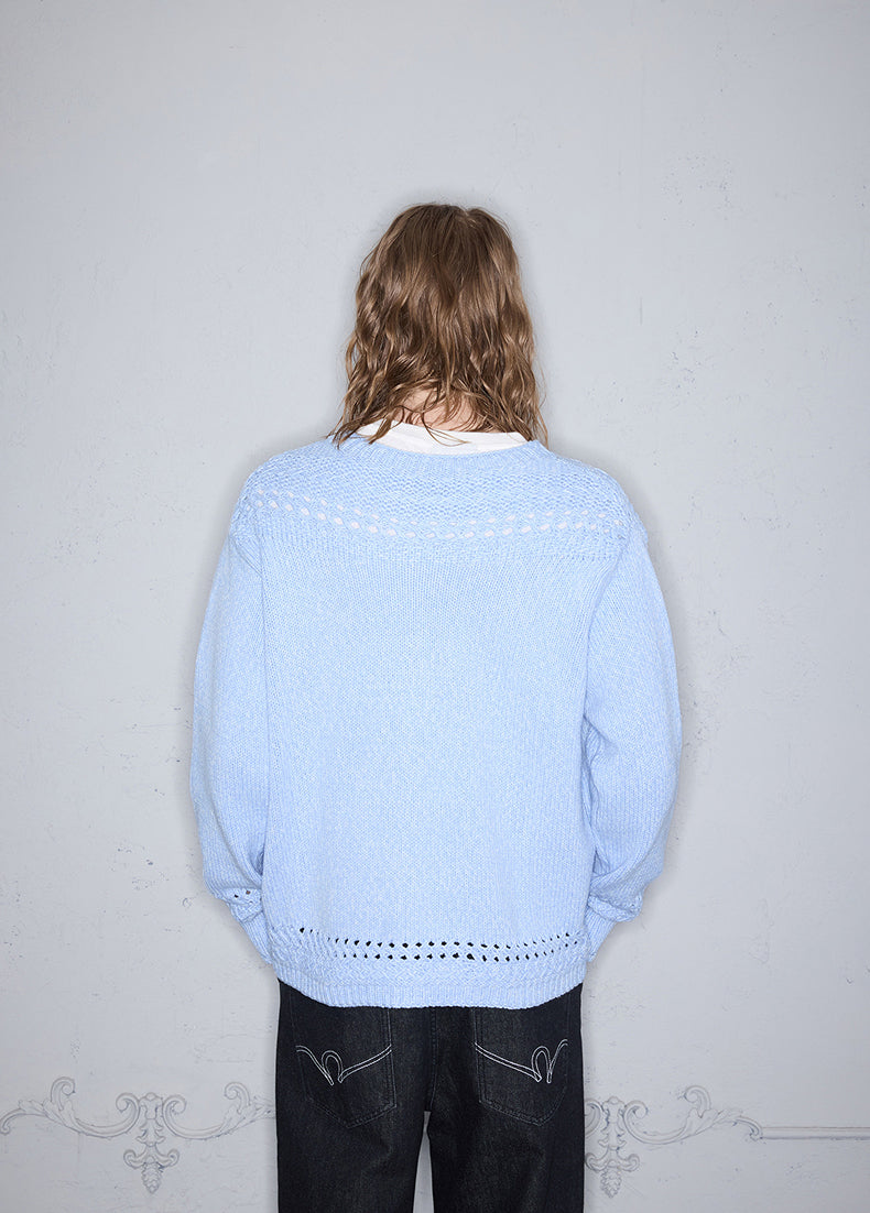 Hollow-Knit Cardigan