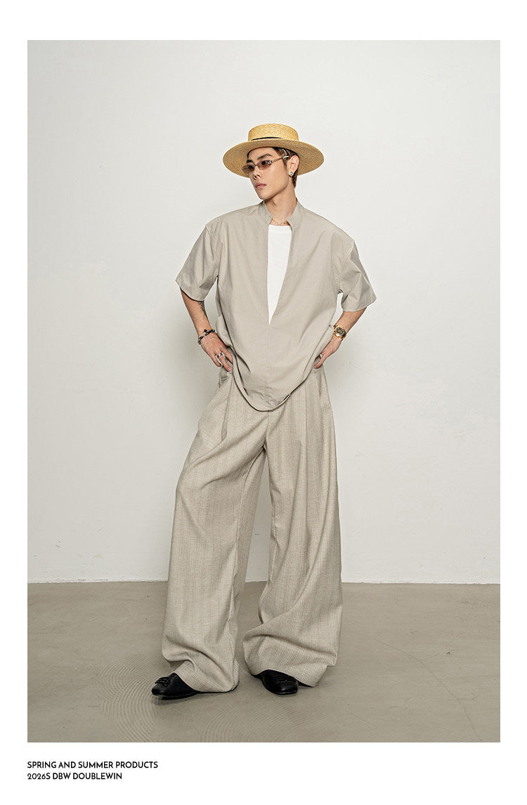 Faux Two-Piece V-Neck Shirt