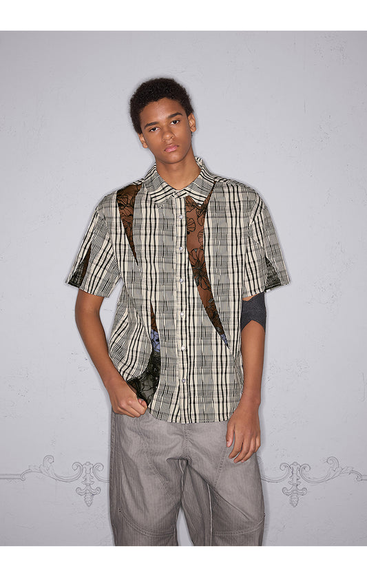 Unisex Lace Check Shirt