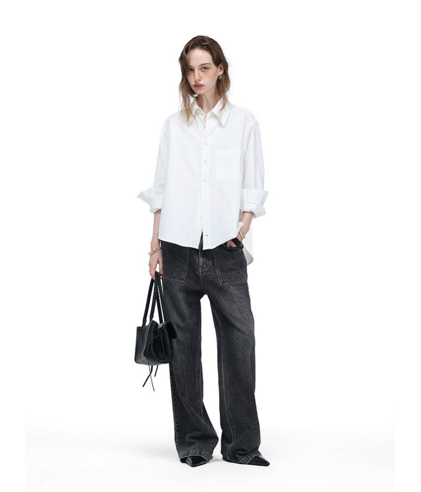 High-End Tailored Long-Silhouette Shirt